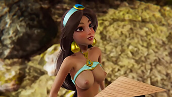 Disney Futa: Jasmines Varme Møde Med Raya - En 3d-Animeret Erotisk Rejse