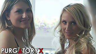 Blonde Teenager Misha Und Vanessa Erkunden Ihre Wilde Seite In Teil 1